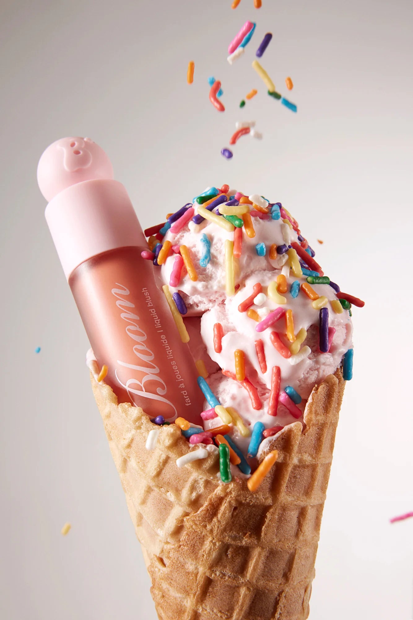 blush dans un cornet creme glacée