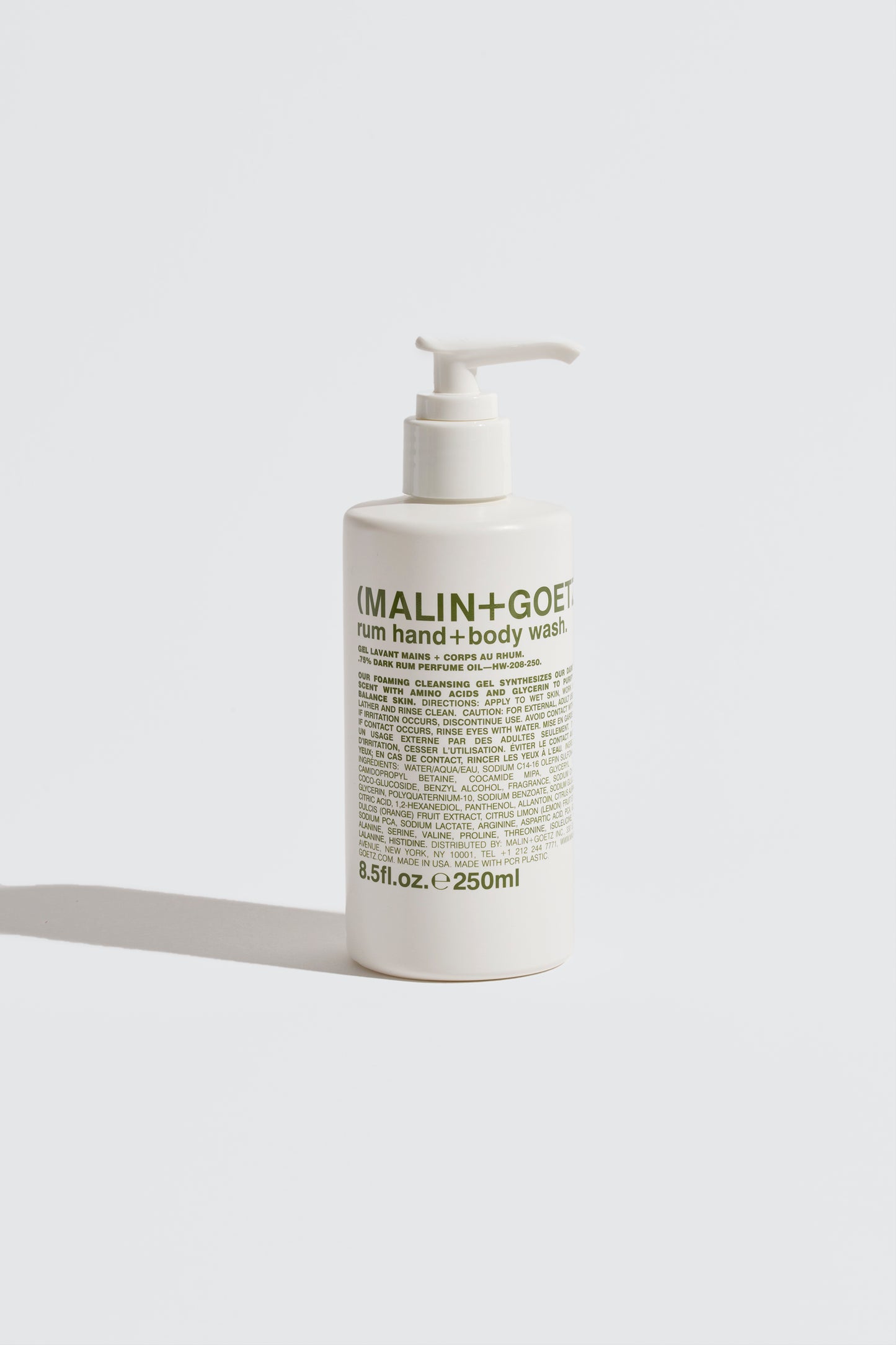 gel douche malin goetz au rhum odeur