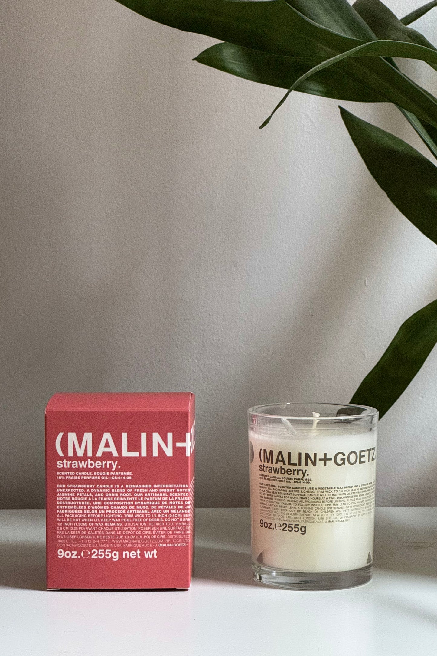 chandelle à la fraise gros format