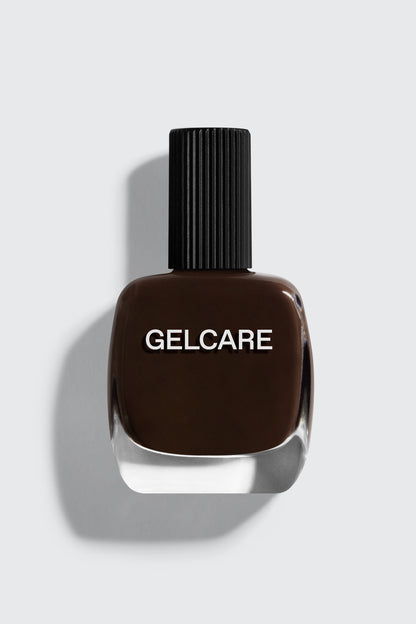 Bouteille de vernis brun café noir Gelcare