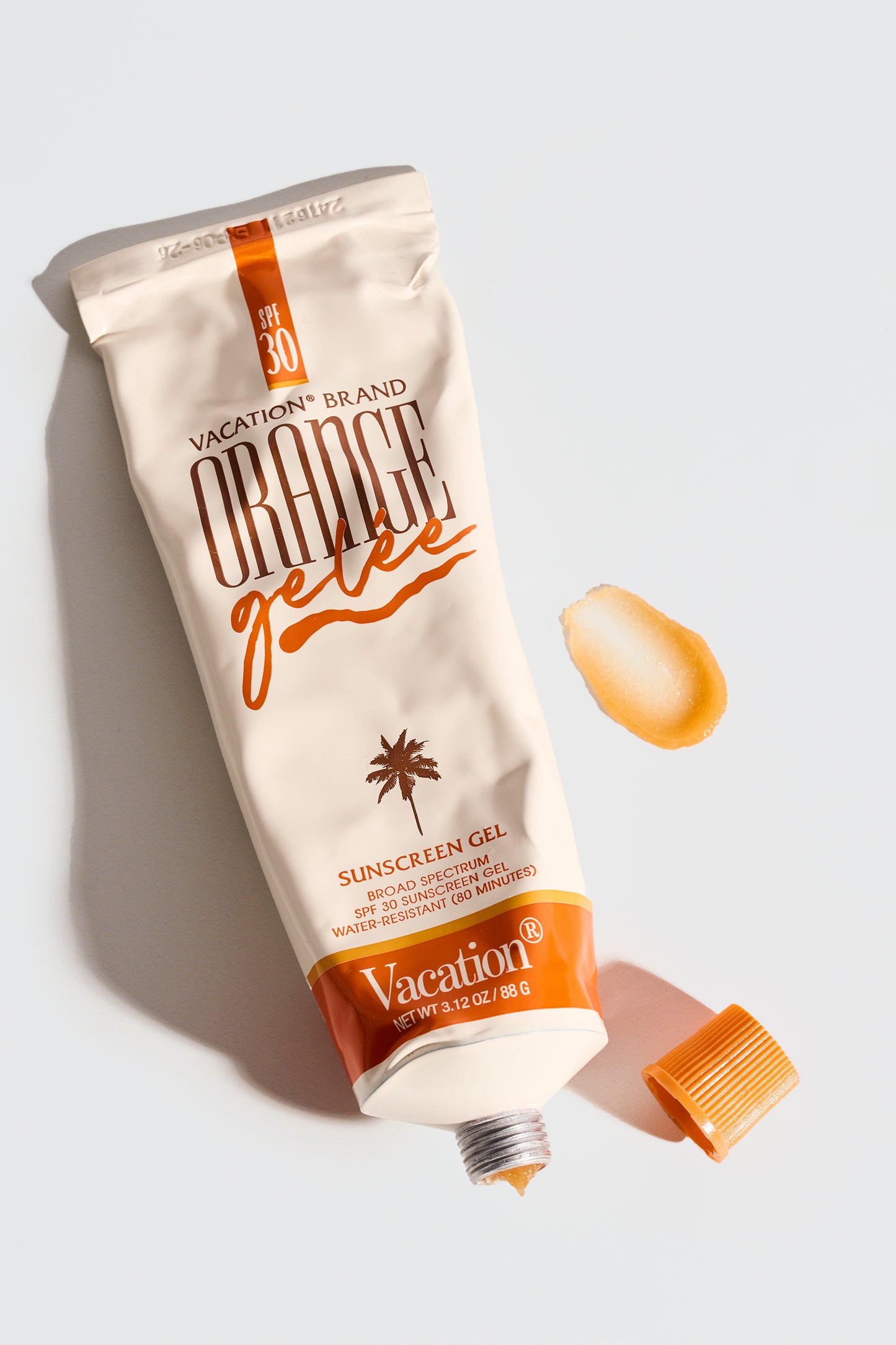 gel crème solaire orange gelée