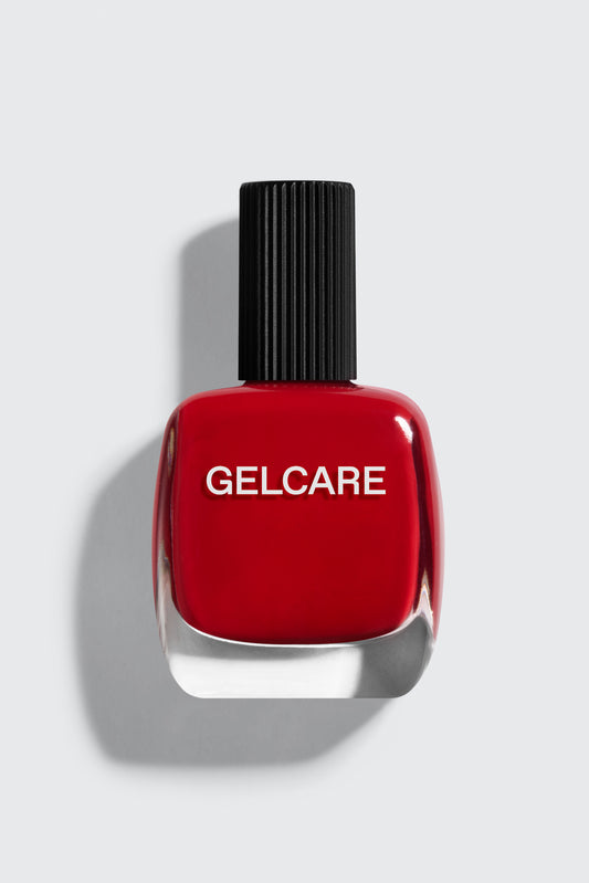 bouteille de vernis à ongles rouge gelcare